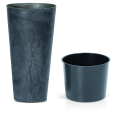 Квітковий горщик Tubus Slim Beton Effect 400