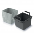Квітковий горщик Urbi Square Low Beton Effect 300
